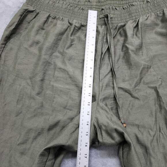 NEW Classic Concepts Pants Womens 2X Green Pull On Wide Leg Drawstring Flowy - Picture 8 of 11